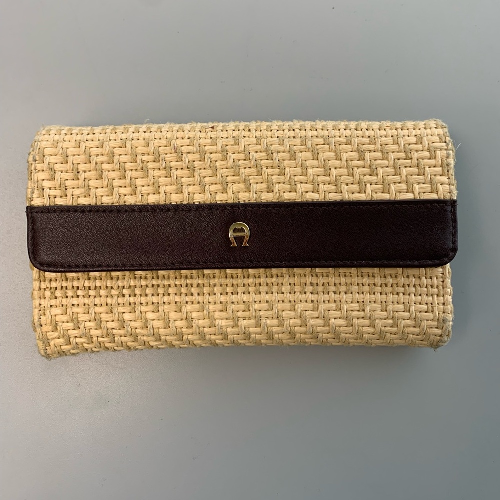 Eitienne Aigner Straw Wallet